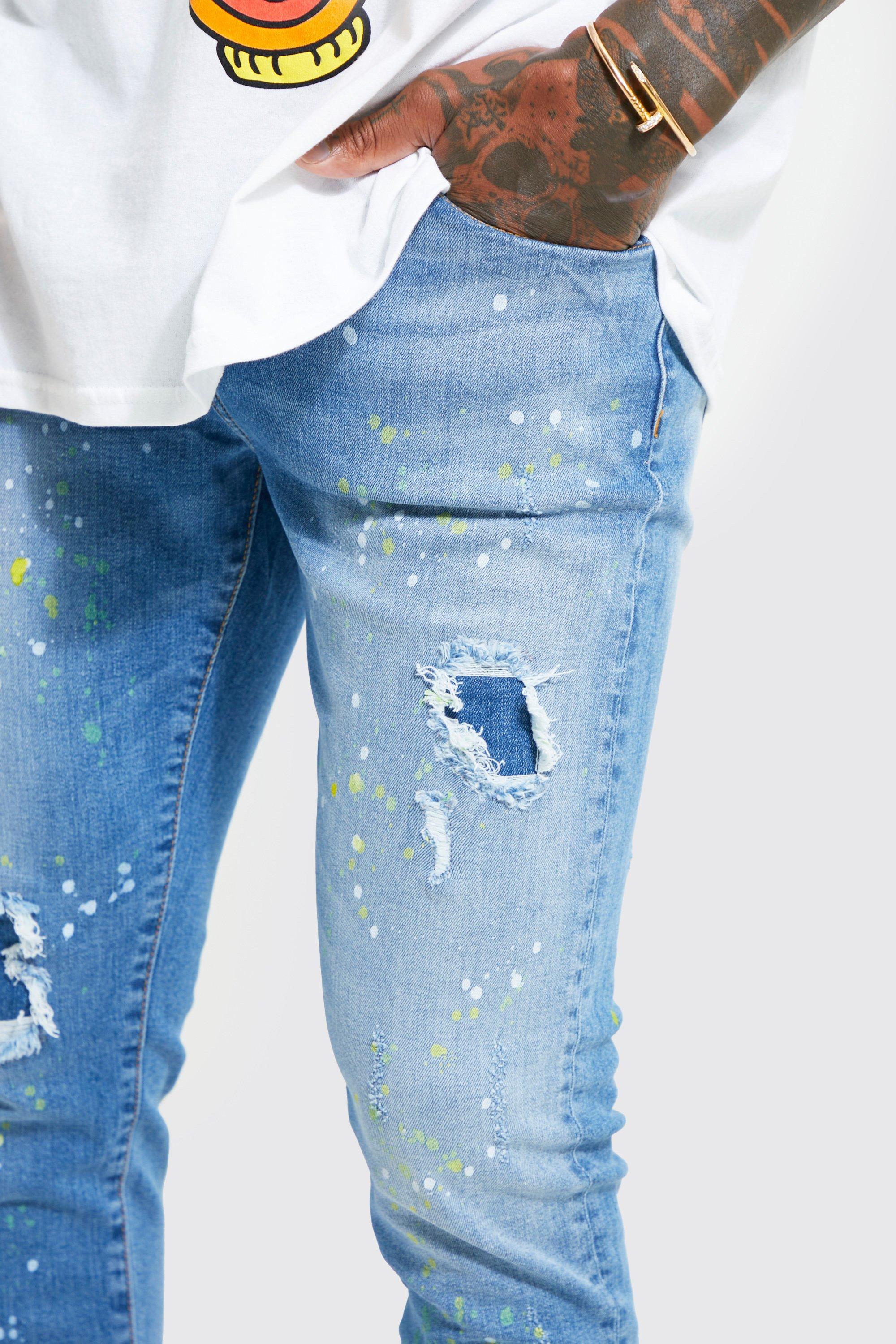 Light blue hot sale paint splatter